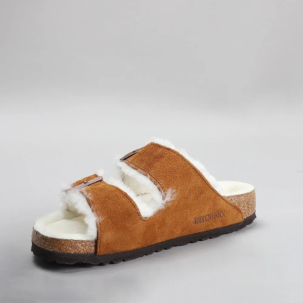 BIRKENSTOCK - ARIZONA SHEARLING 1001128 - MINK SUEDE LEATHER