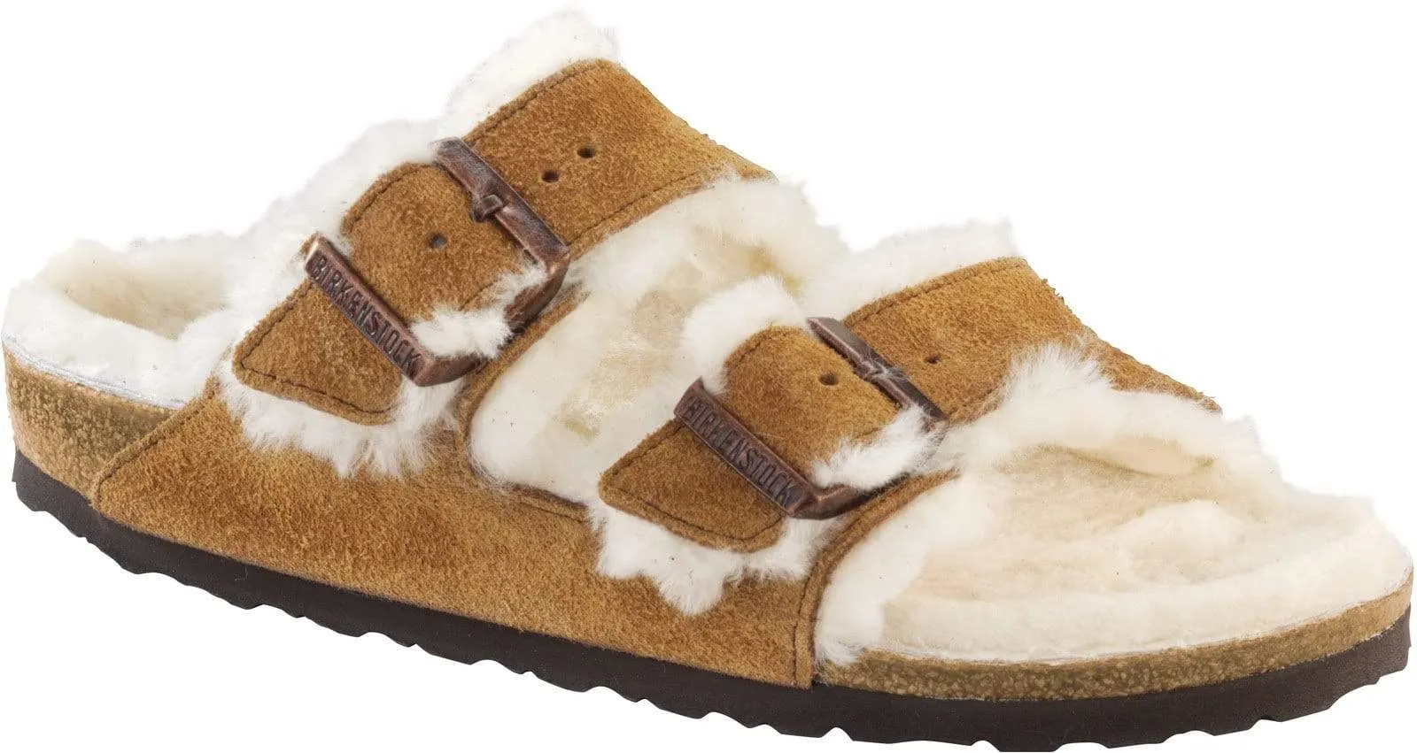 Birkenstock ARIZONA  Shearling Mink/Natural Sandal