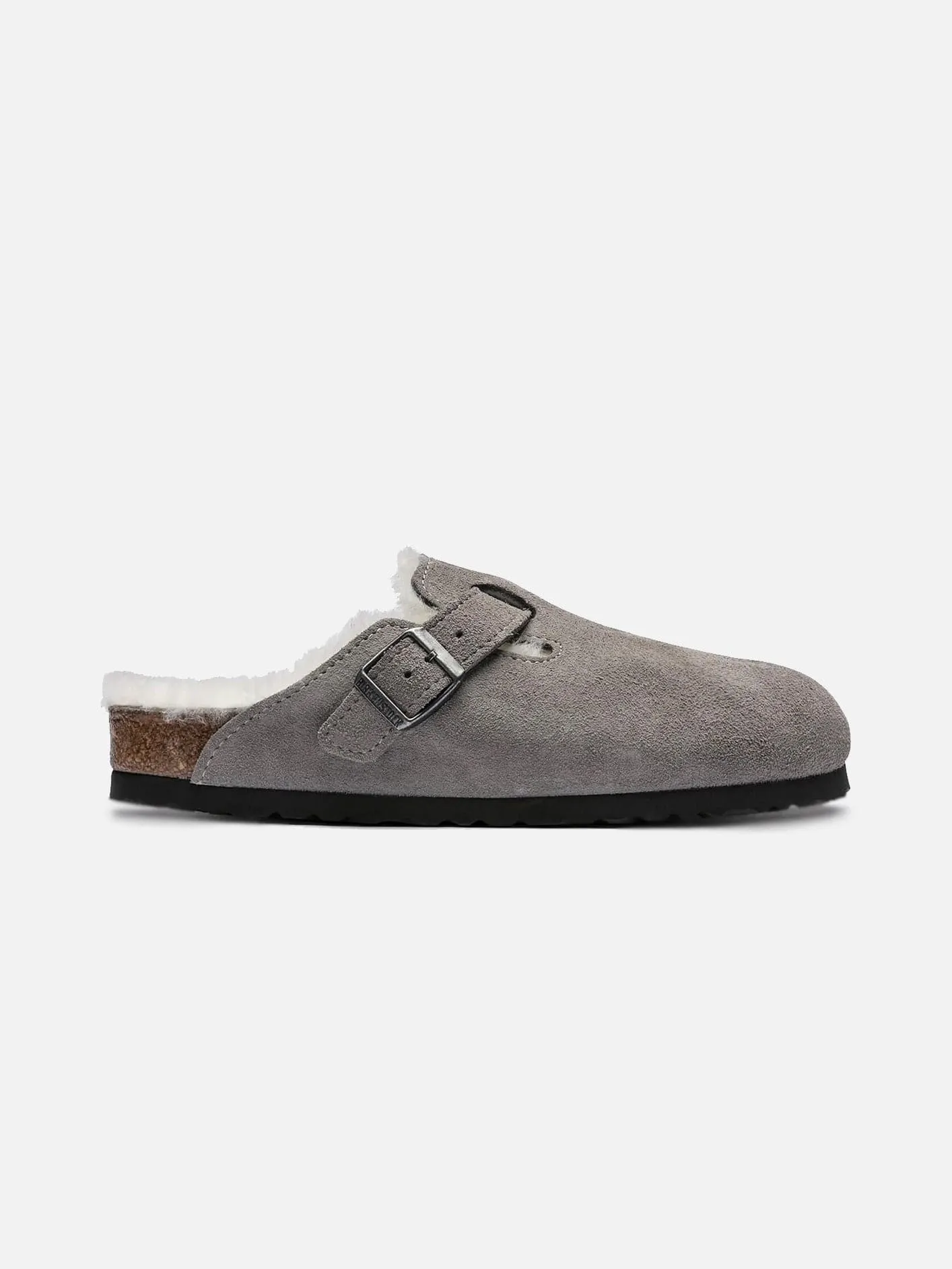 BIRKENSTOCK Boston Shearling Suede Leather - Stone