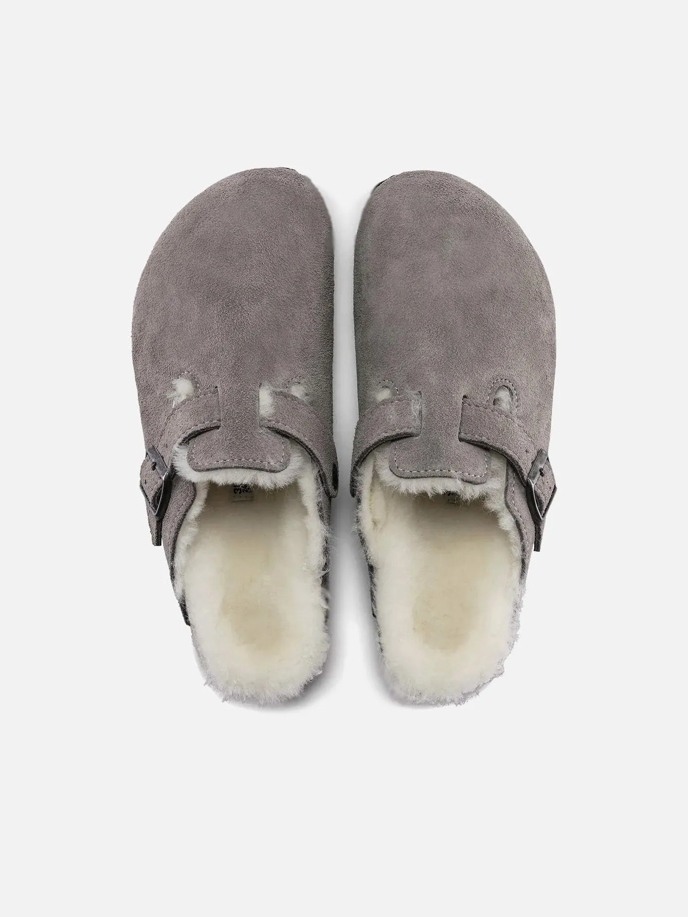 BIRKENSTOCK Boston Shearling Suede Leather - Stone