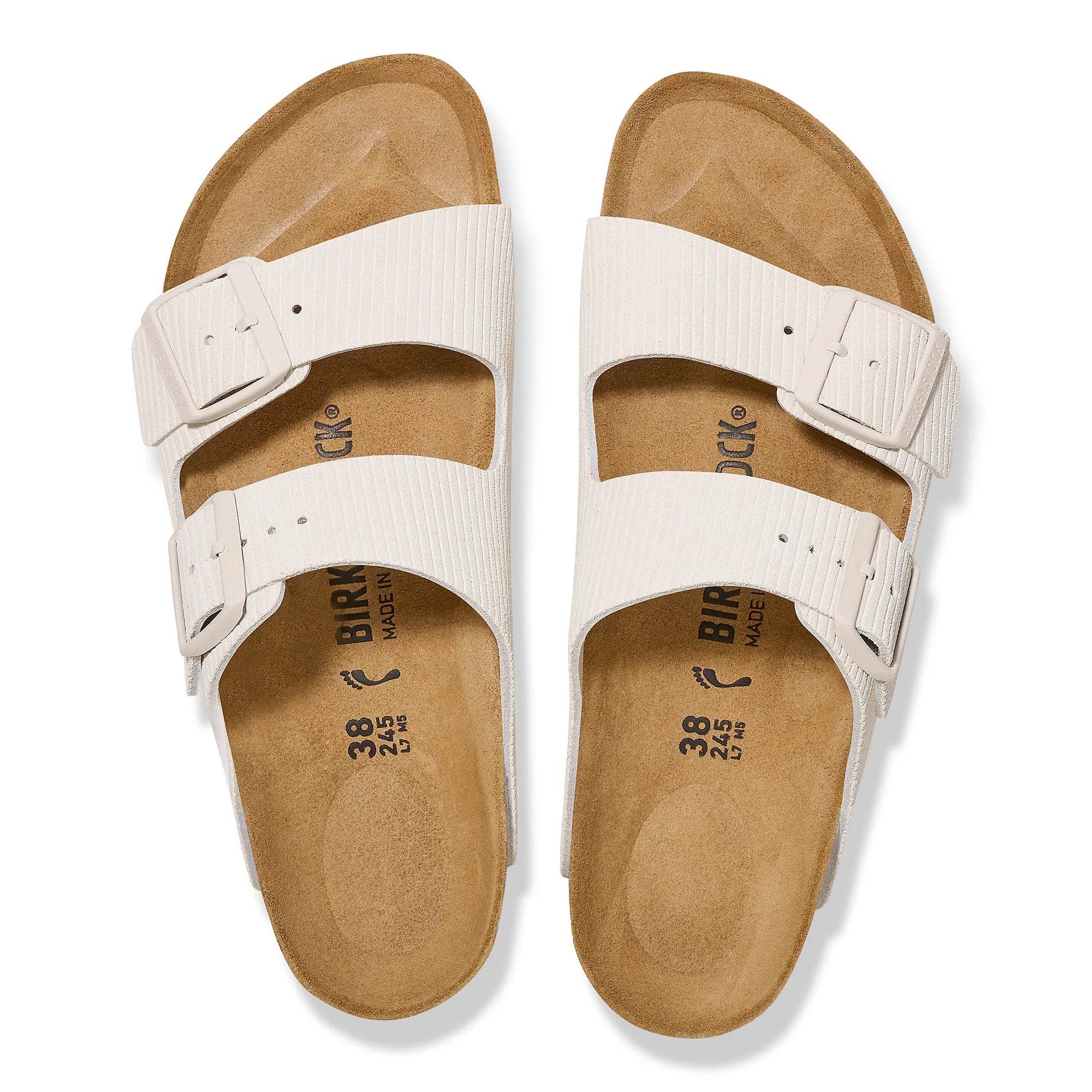 Birkenstock Limited Edition Arizona corduroy antique white suede