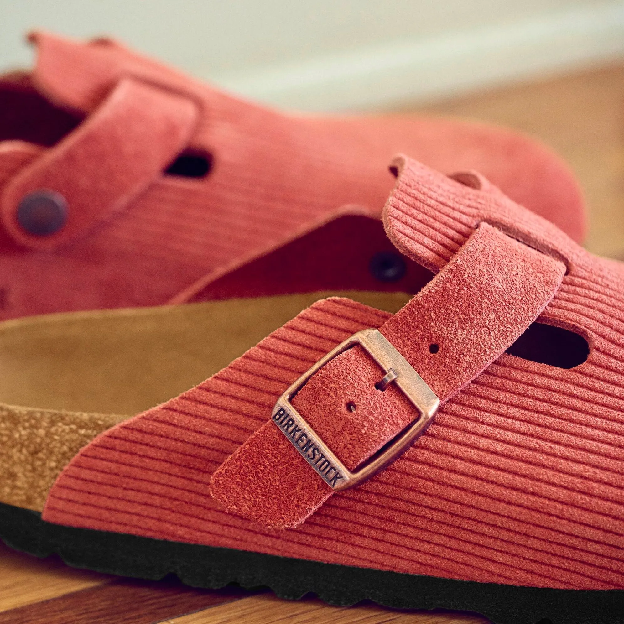 Birkenstock Limited Edition Boston corduroy sienna suede