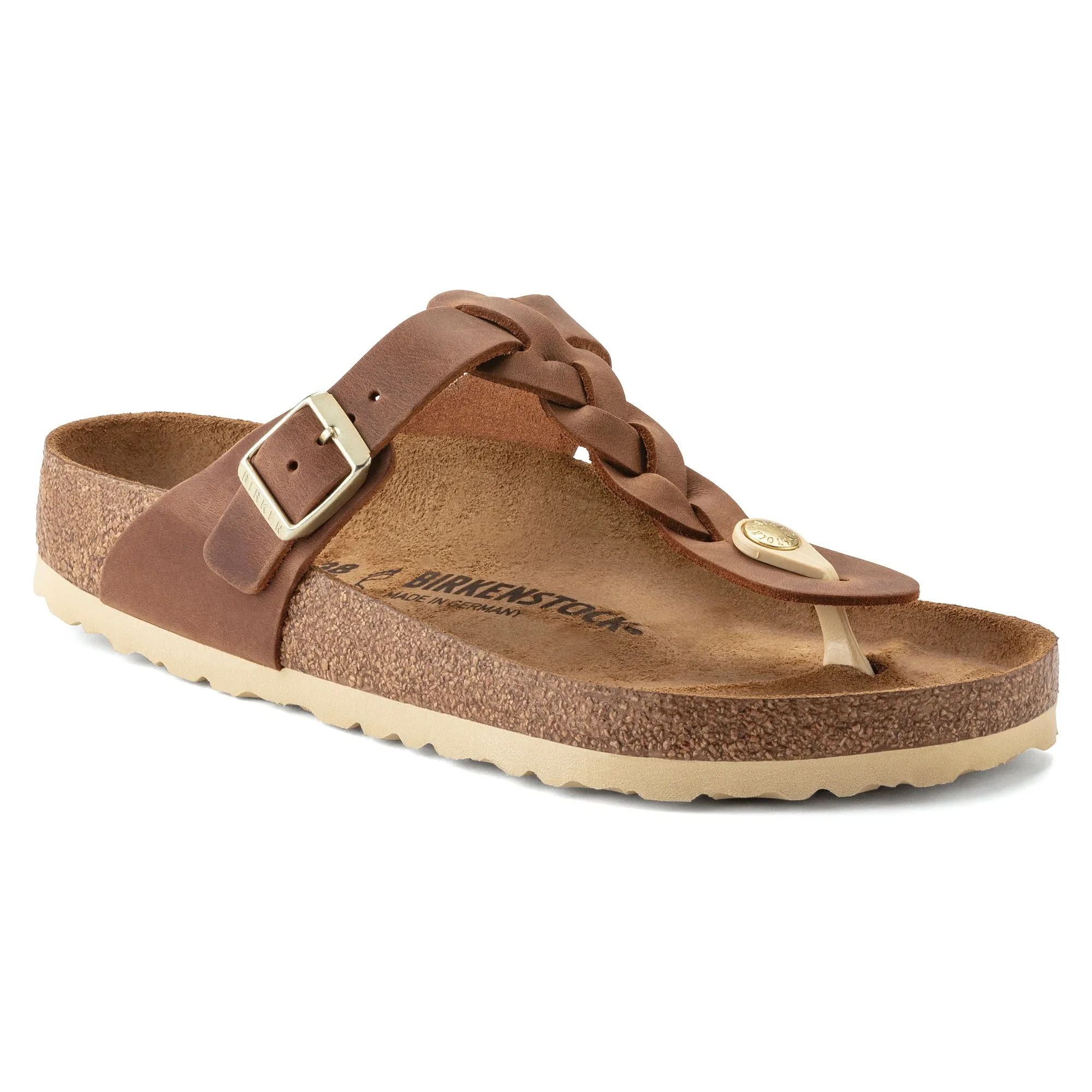 Birkenstock Limited Edition Gizeh Braid cognac oiled leather