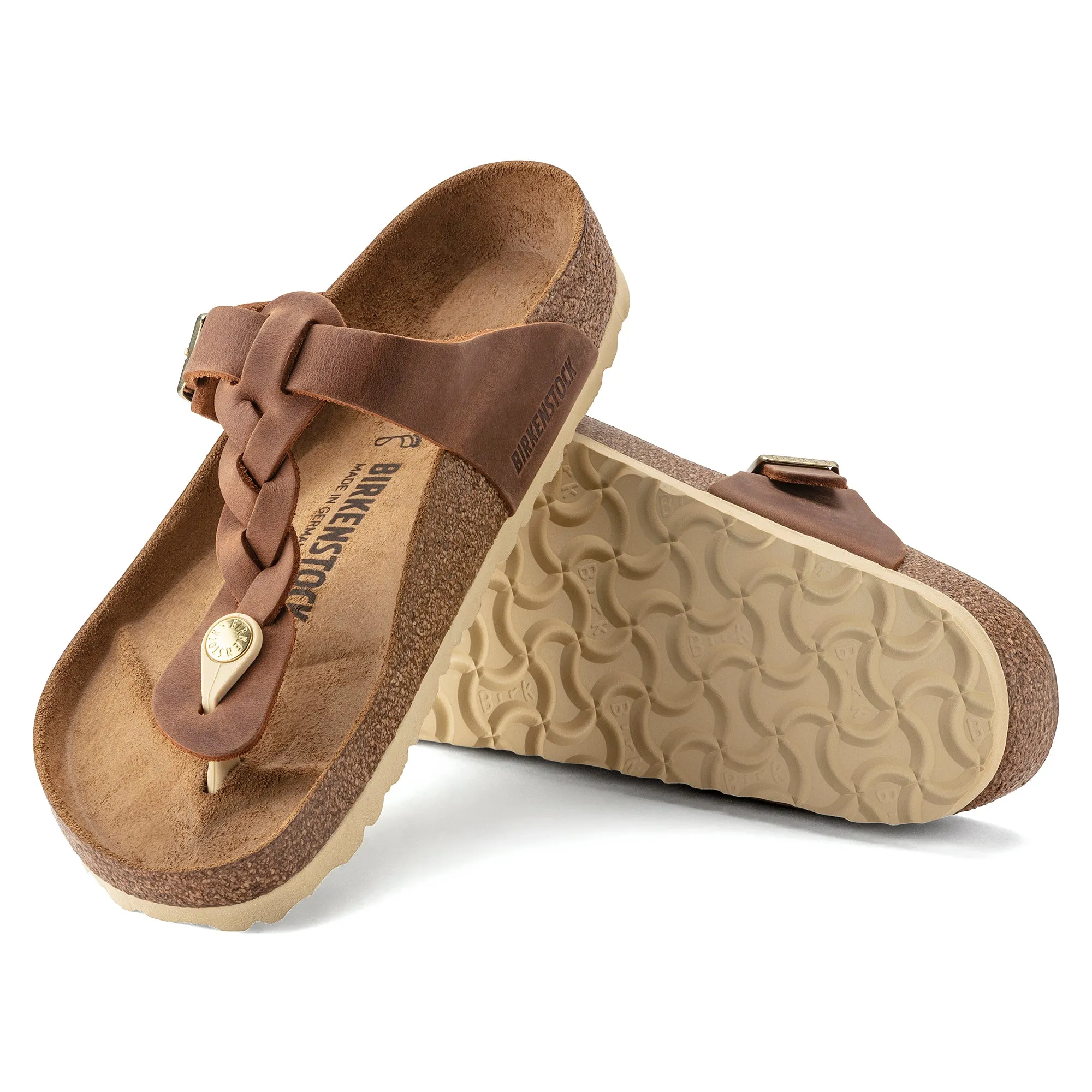 Birkenstock Limited Edition Gizeh Braid cognac oiled leather