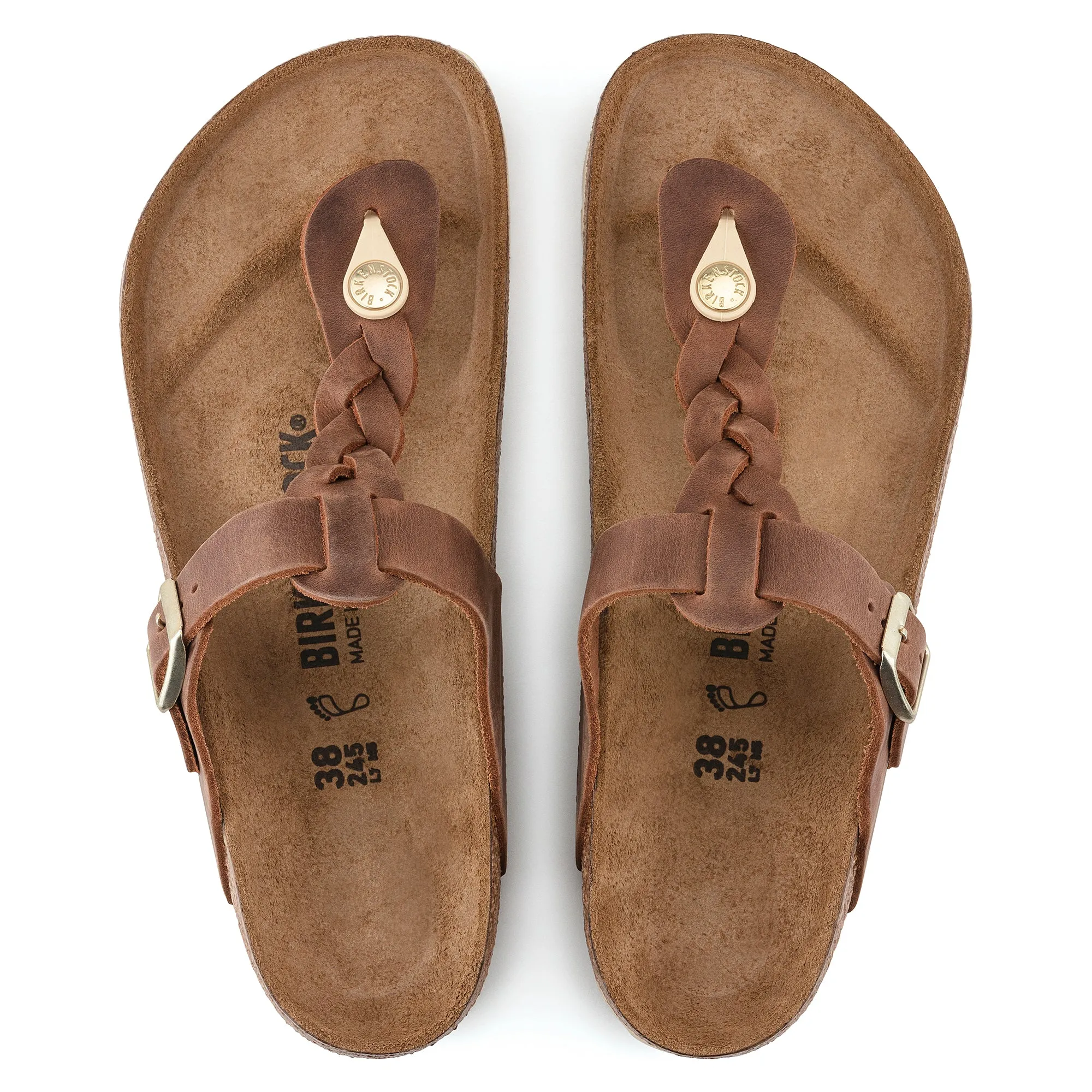 Birkenstock Limited Edition Gizeh Braid cognac oiled leather