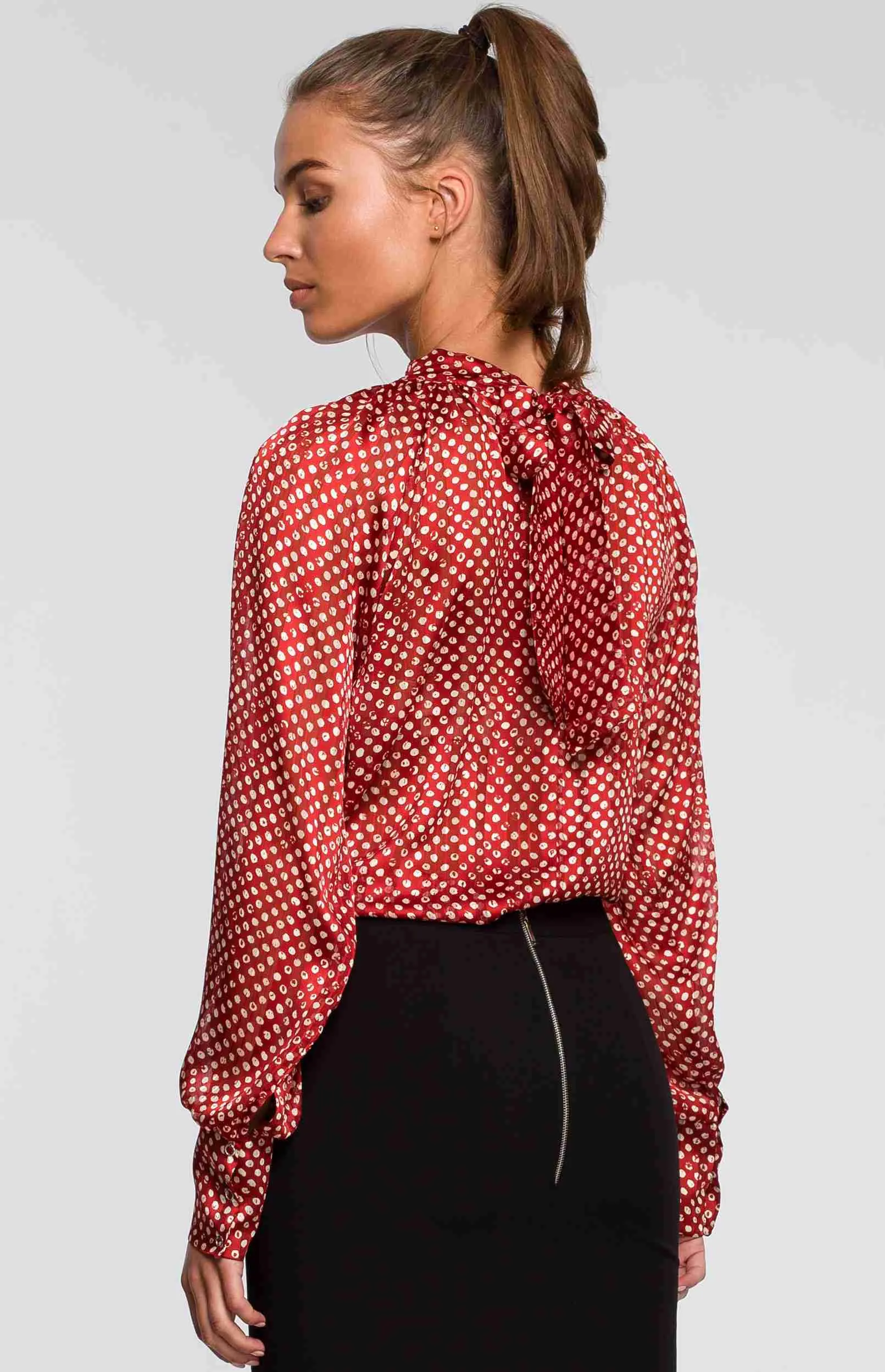 Blouse imprimée rouge