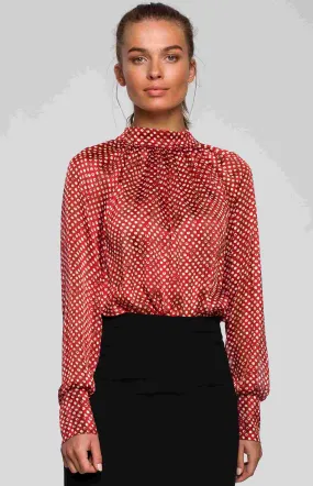 Blouse imprimée rouge