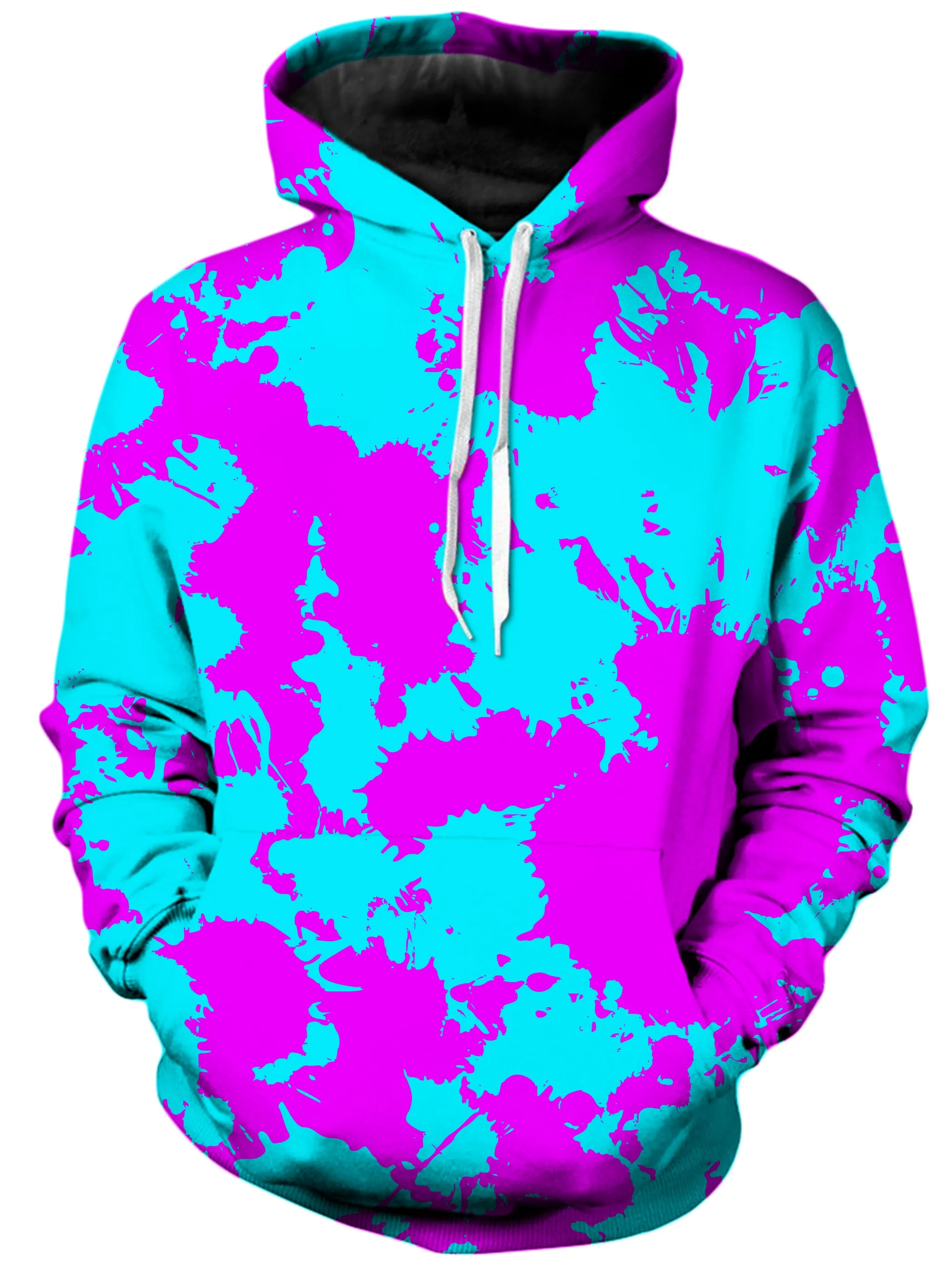 Blue and Purple Paint Splatter Hoodie and Leggings Combo