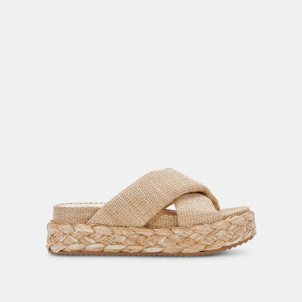 BLUME SANDALS LT NATURAL RAFFIA– Dolce Vita 6841055412290