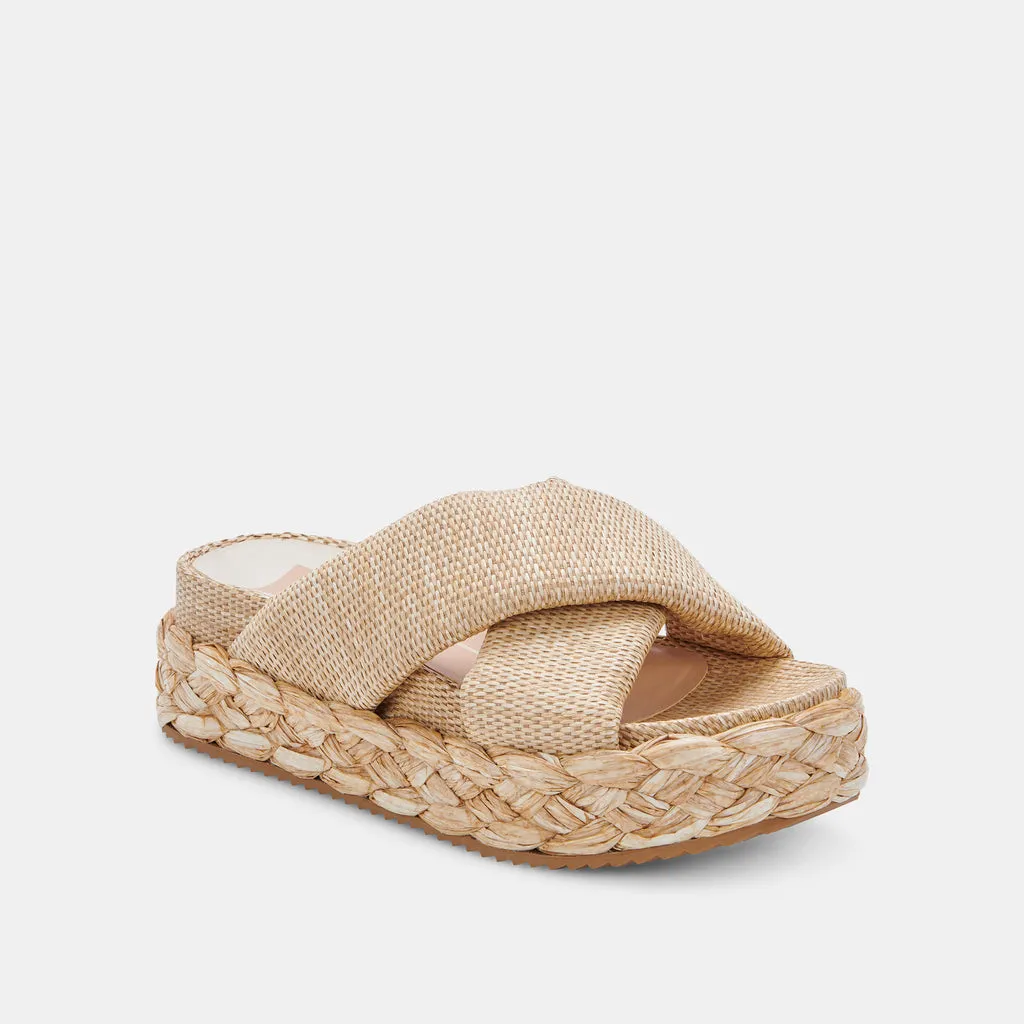 BLUME SANDALS LT NATURAL RAFFIA– Dolce Vita 6841055412290