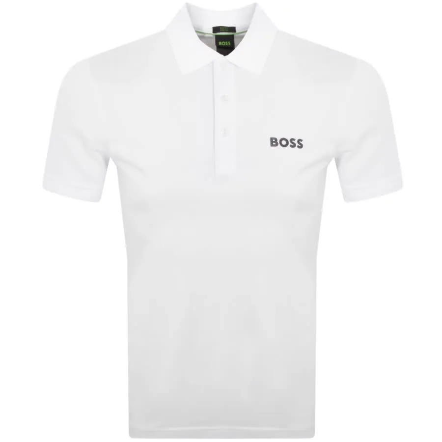 BOSS Paule Polo T Shirt White