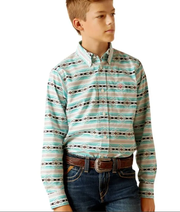 Boy's Ariat Jefferson Ls Print Shirt