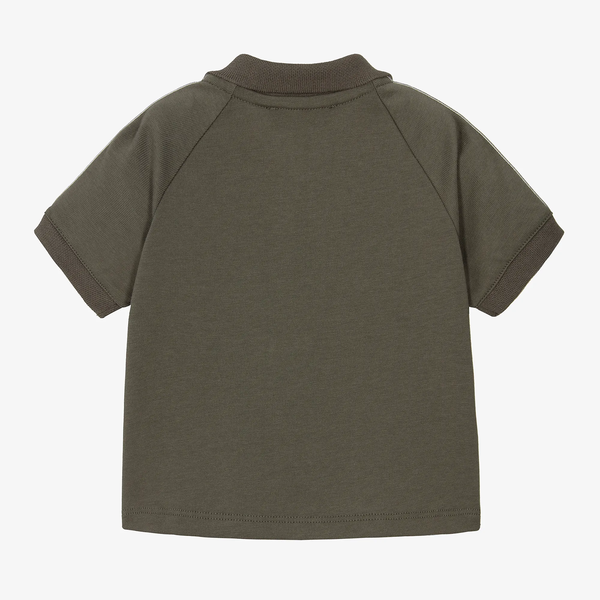 Boys Grey Cotton Polo Shirt