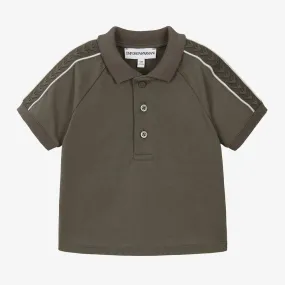 Boys Grey Cotton Polo Shirt