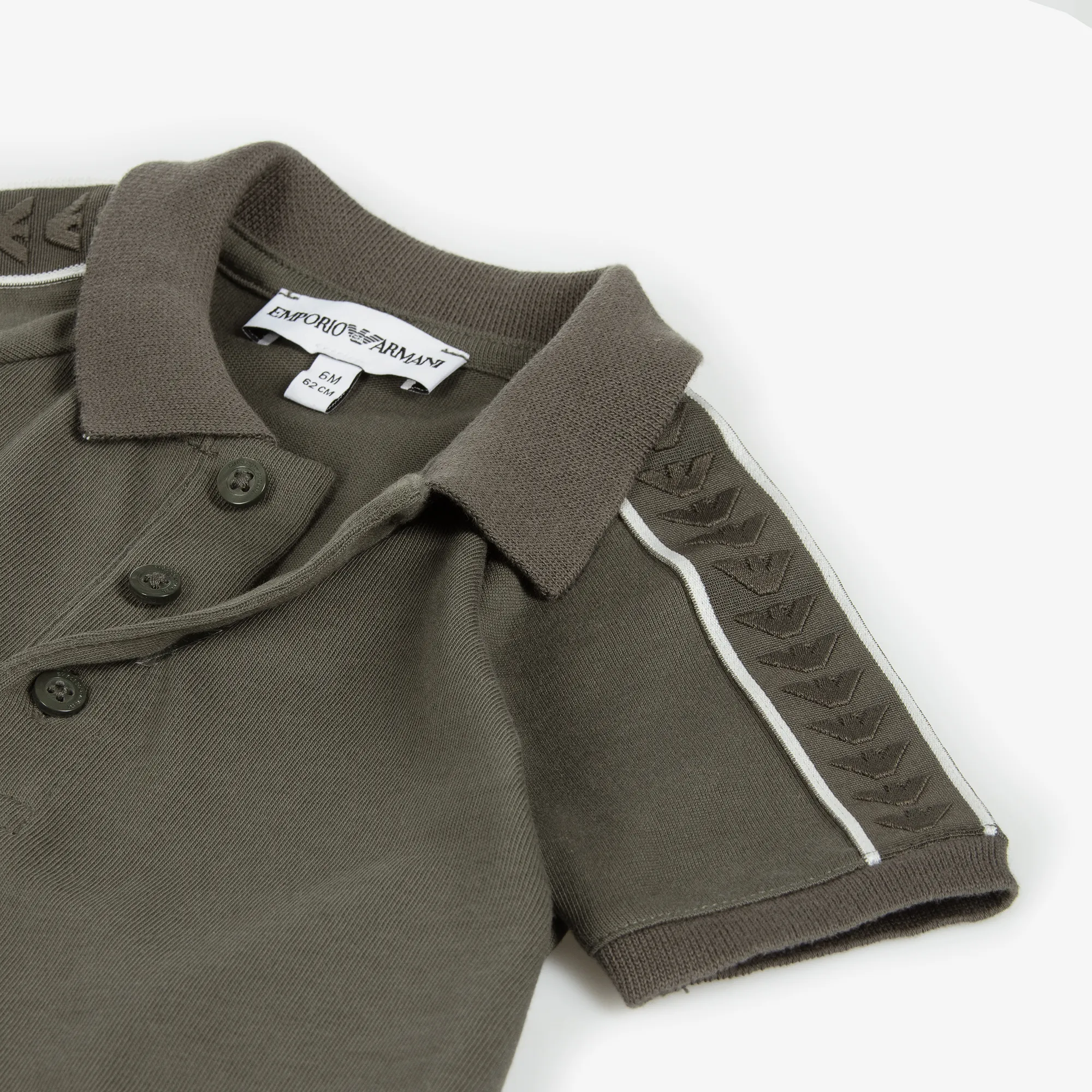 Boys Grey Cotton Polo Shirt