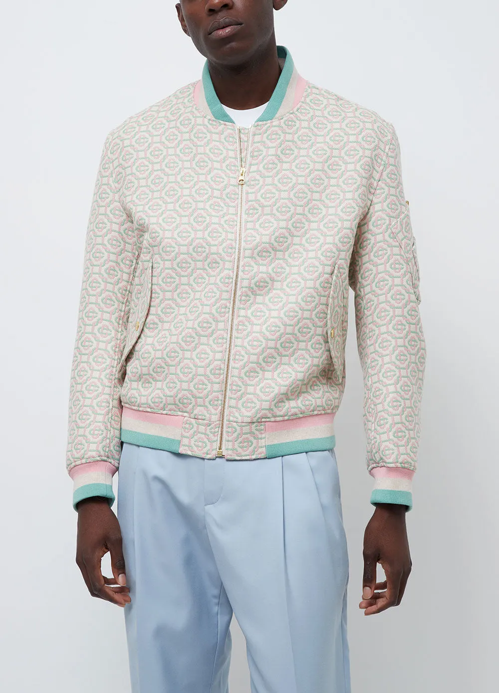 Casablanca -  Wool Monogram Bomber Jacket - Jacket