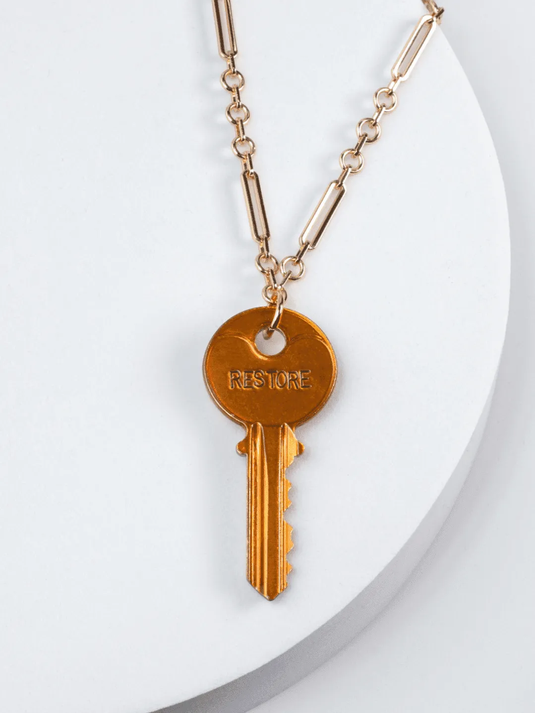 Color Classic Key Gold Amalfi Chain Necklace