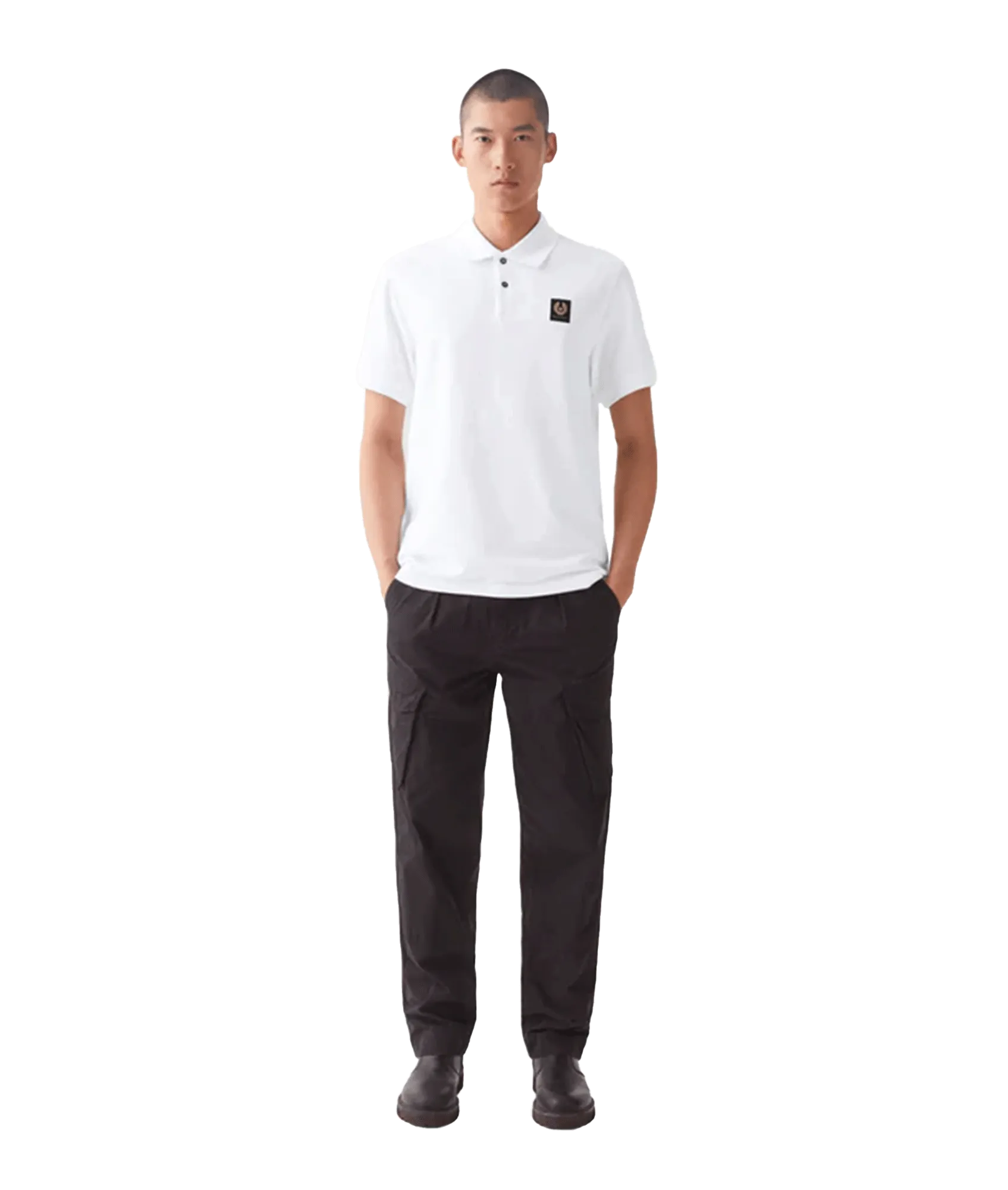 Cotton Pique Polo Shirt - White