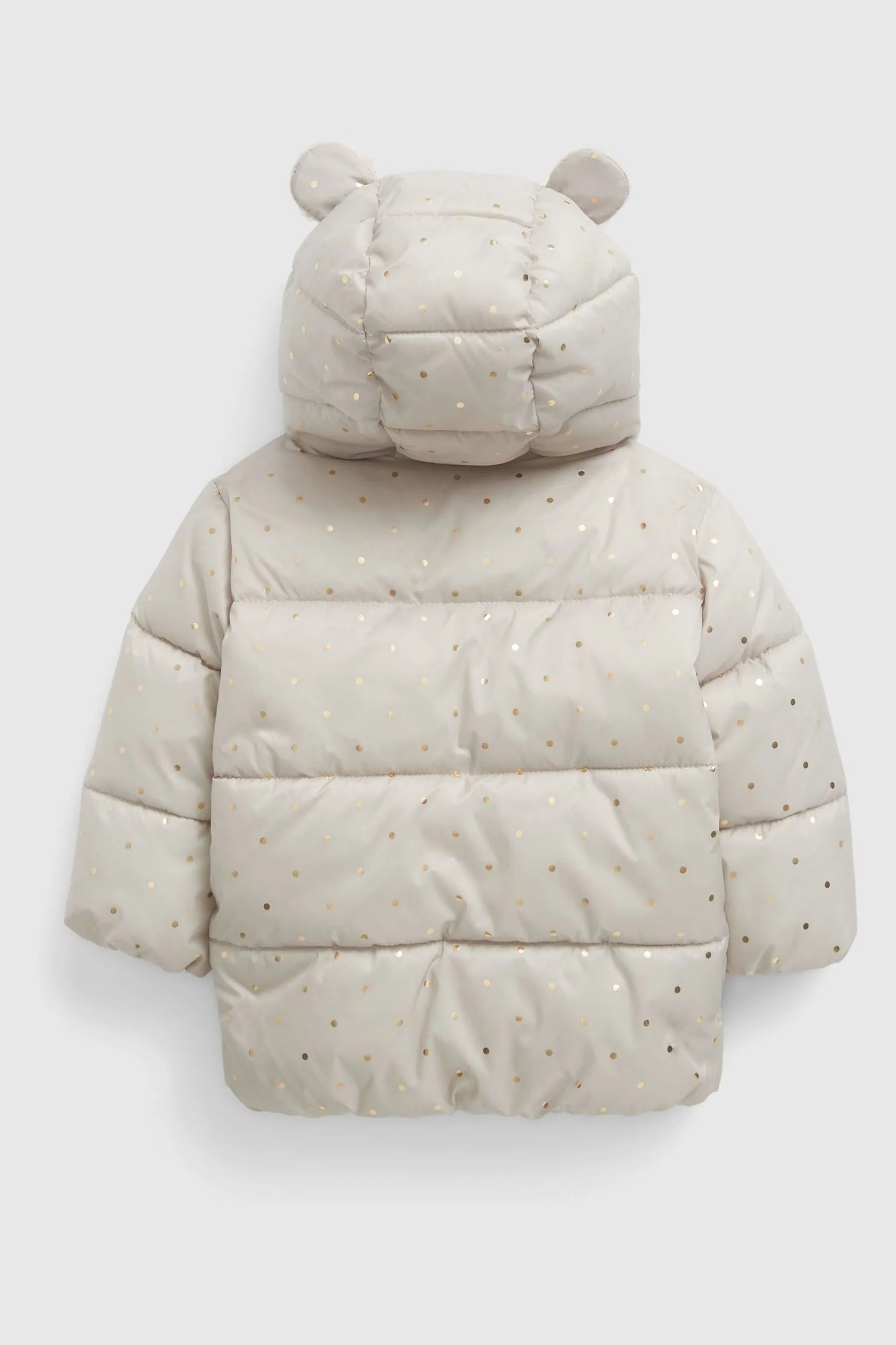 Cream Recycled Sherpa-Lined Puffer Coat