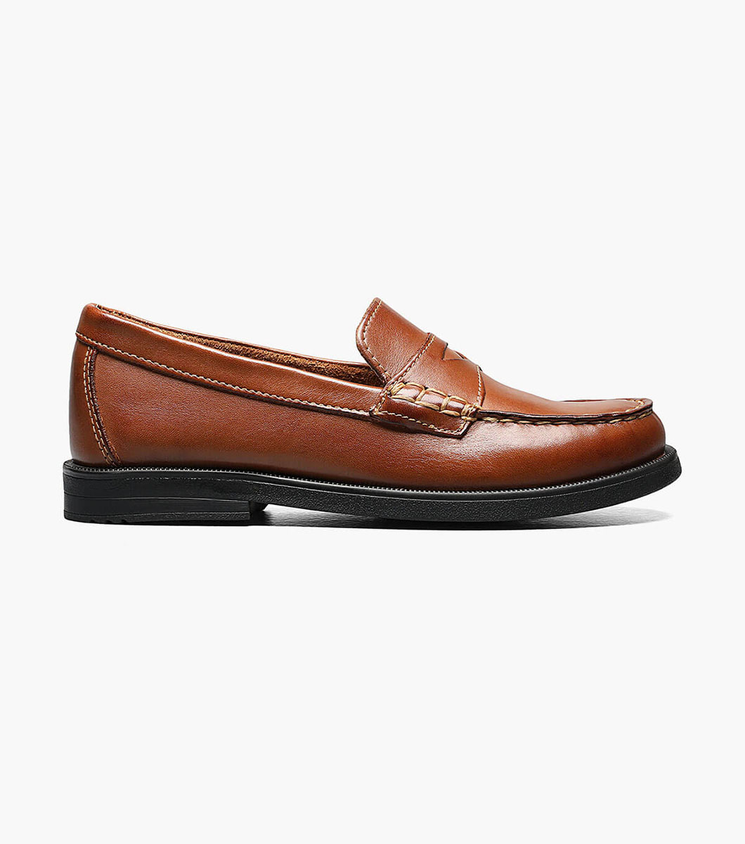 Croquet Jr. Boys Moc Toe Penny Loafer