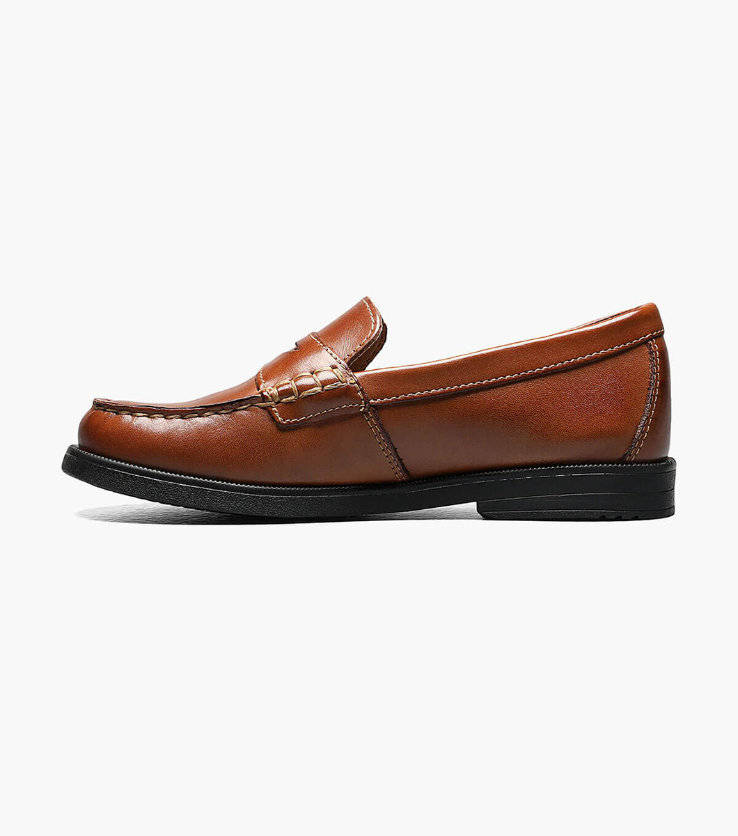 Croquet Jr. Boys Moc Toe Penny Loafer