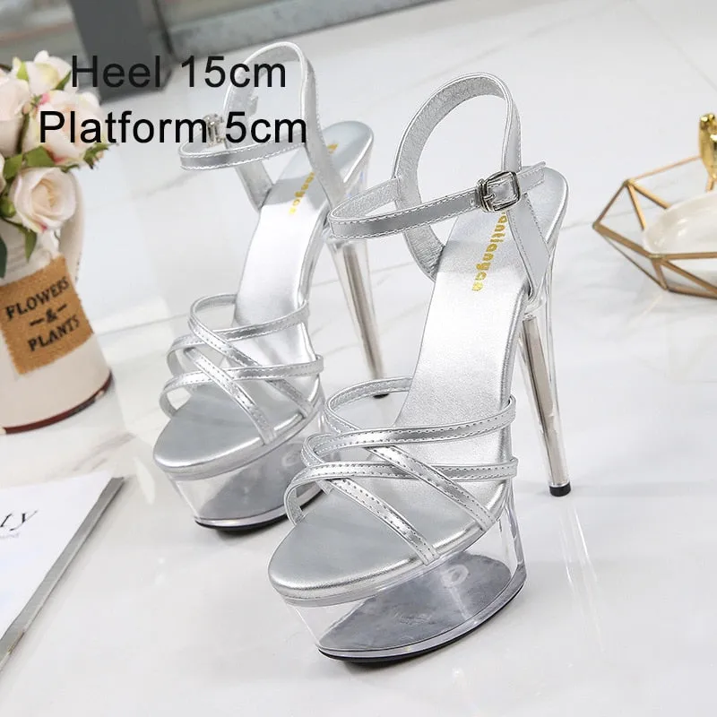 Crystal Show Heels Clear Shoes