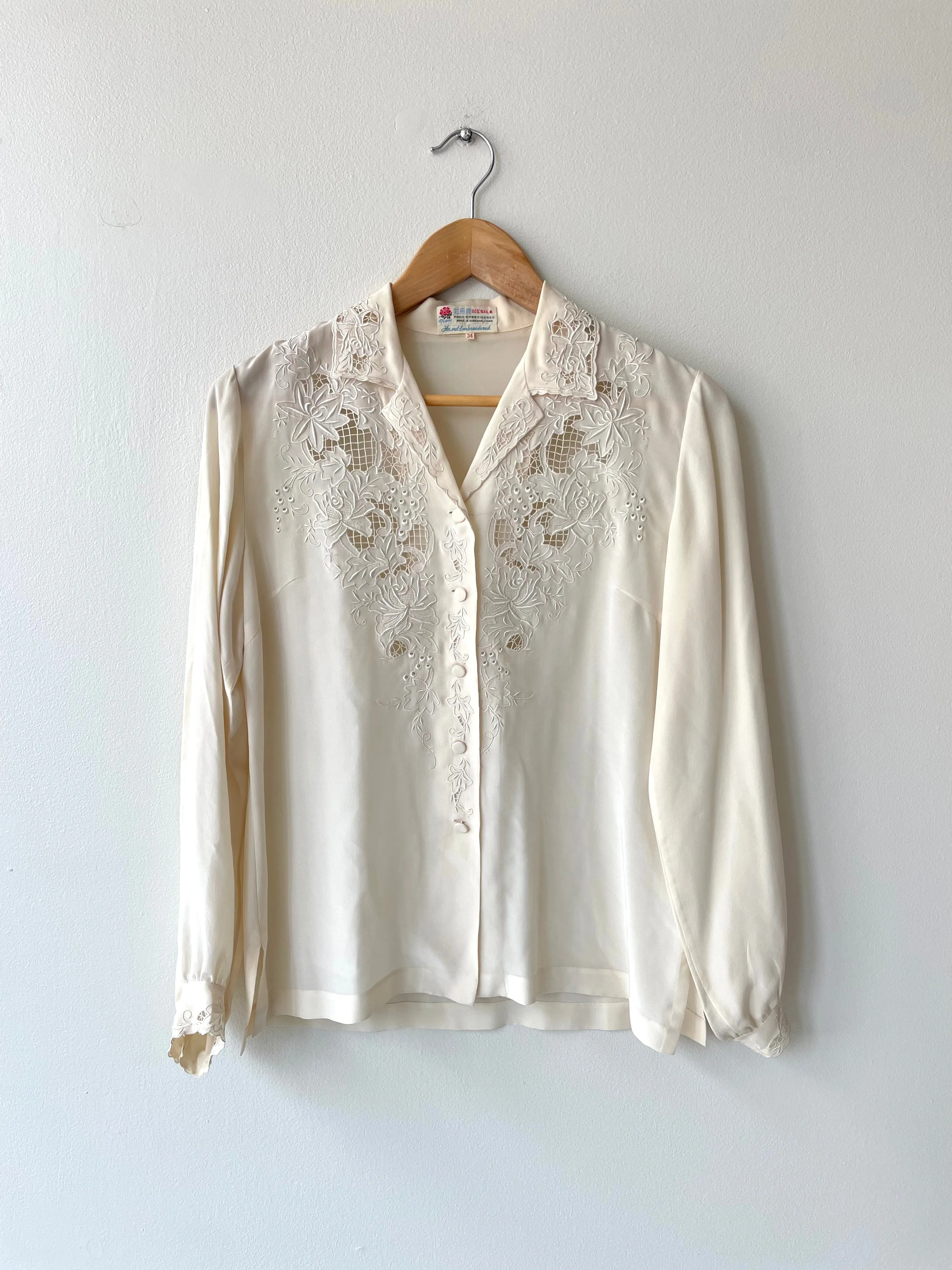 Cutout Silk Blouse | 1960s