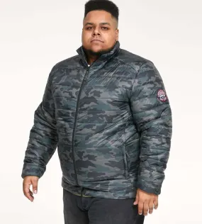 D555 Big Mens Puffer Jacket With Camouflage Print (PETER)