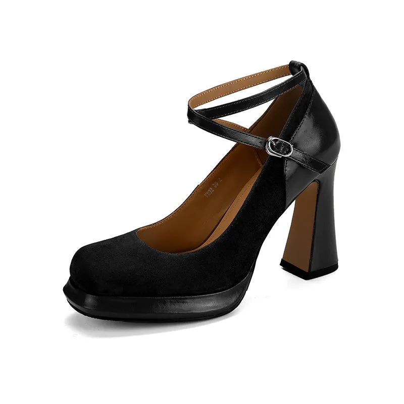 Delila-100 Ankle Strap High Heels