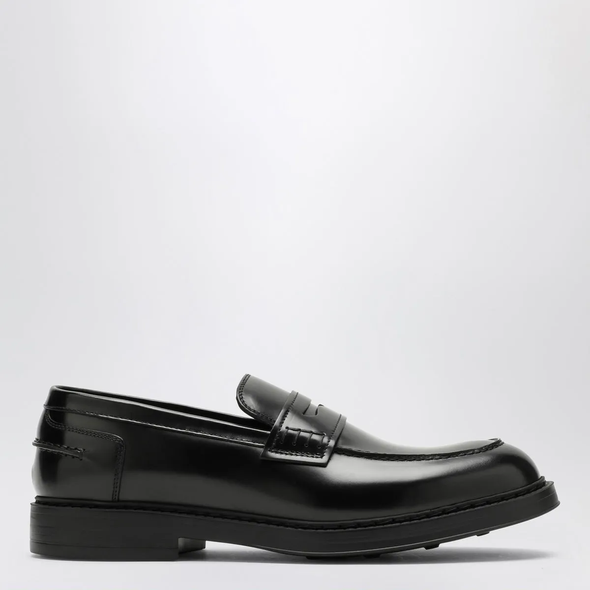 Doucal's    Doucal's Black Leather Loafer