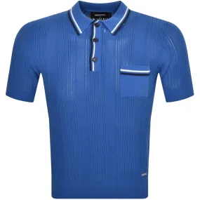 DSQUARED2 Knit Polo T Shirt Blue