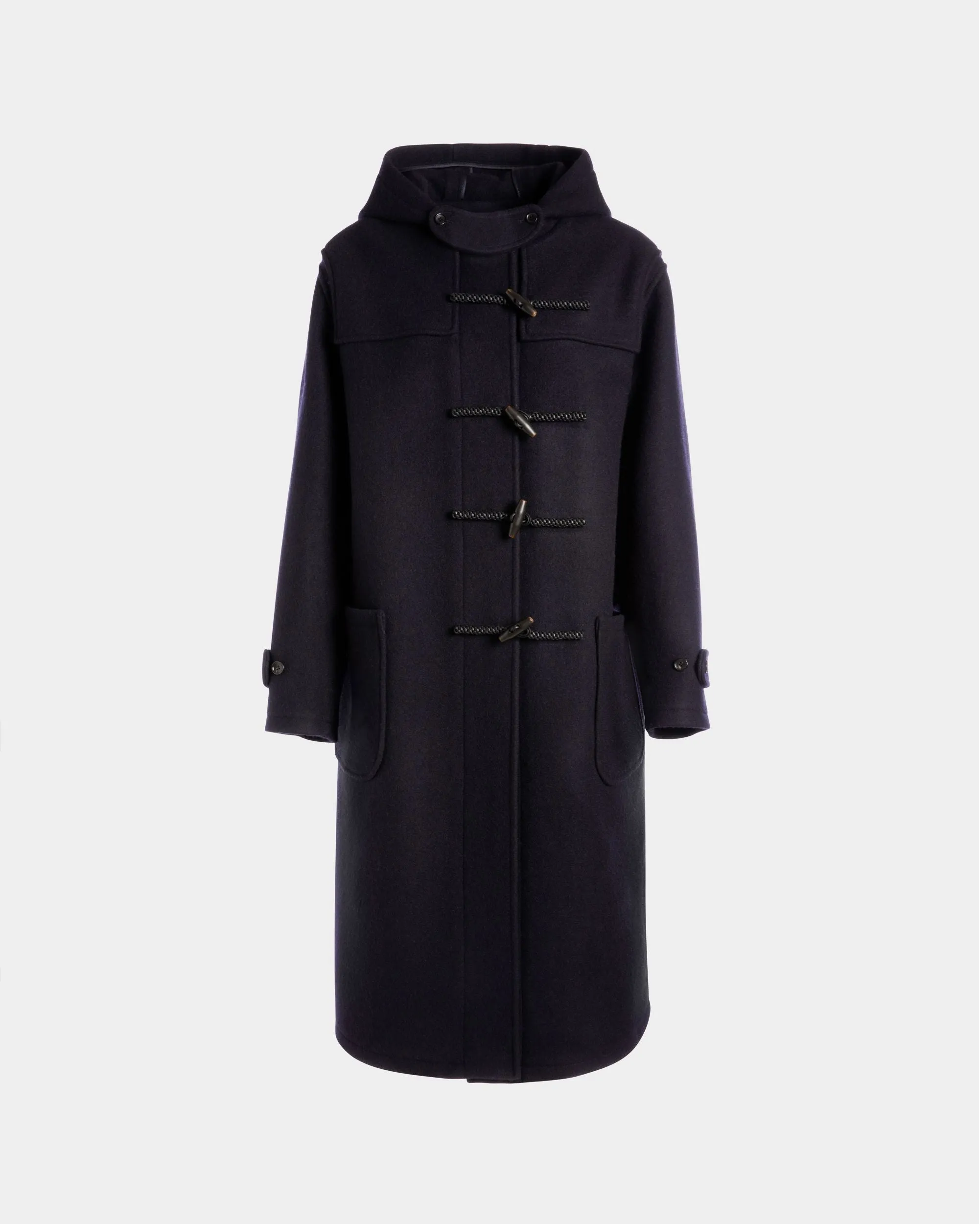 Duffel Coat In Navy Blue Wool