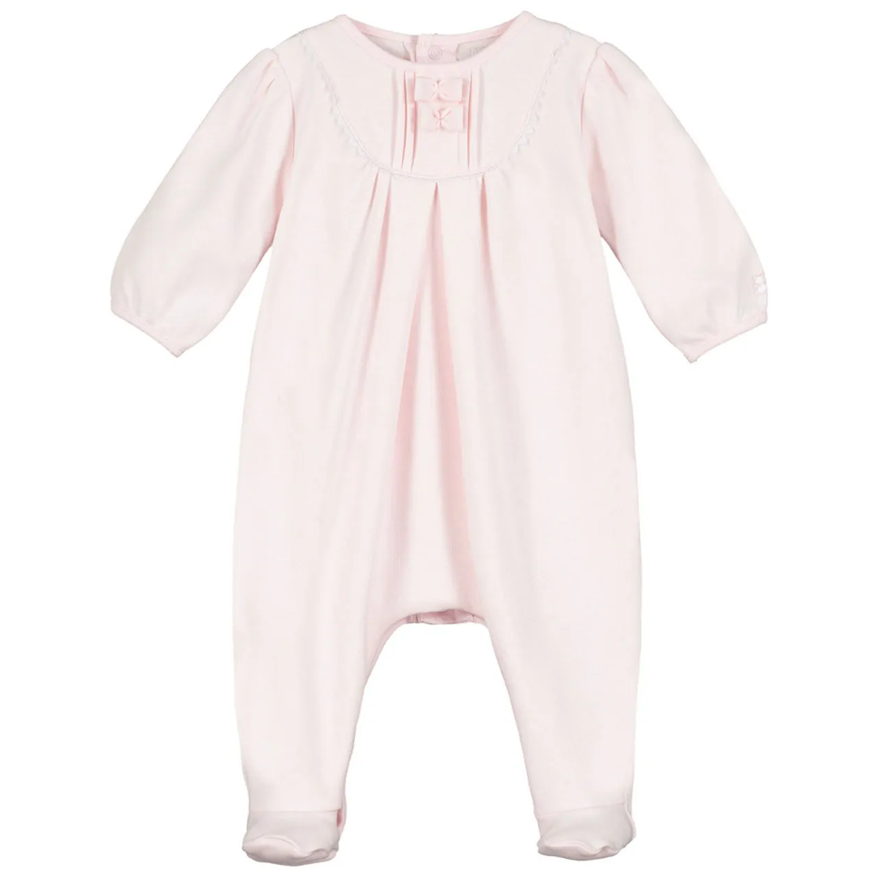 EMILE ET ROSE Two-Piece Shantel Babygrow and Hat Set - Light Pink