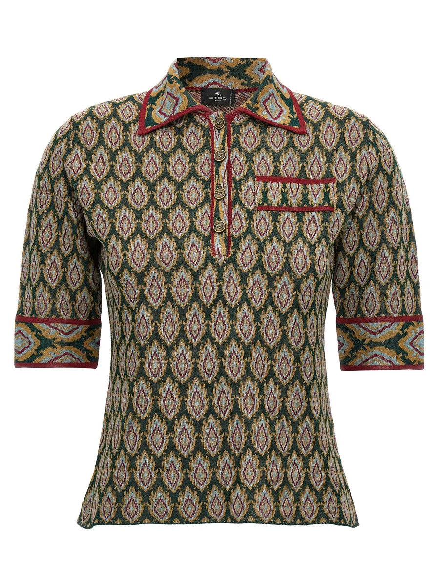 ETRO    Etro Jacquard Polo Shirt