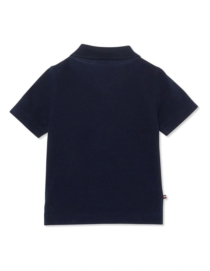 Flag Polo Shirt in Blue