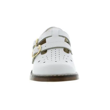 FOOTMATES WHITE ENGLISH SANDAL