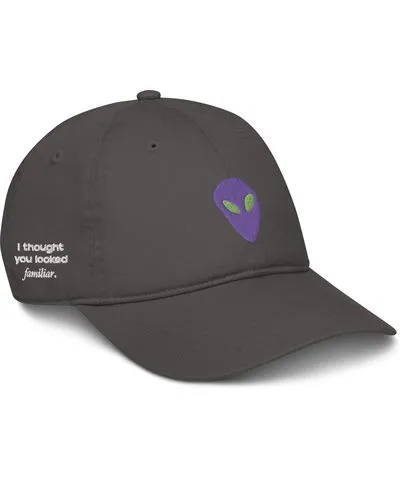 Formula S7 Men's Grey Purple Alien I Thought You Looked Familiar Organic Cotton Dad Hat