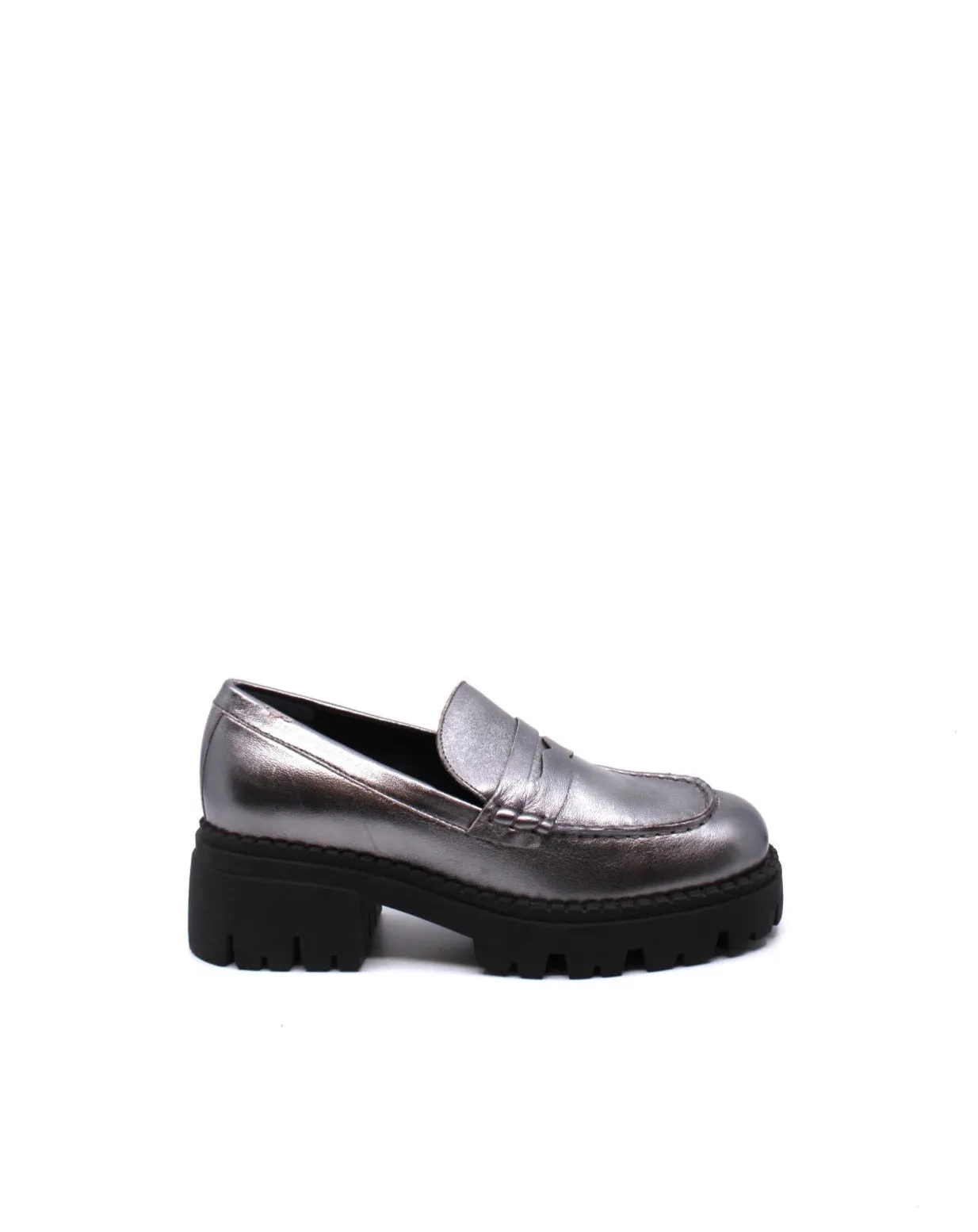 Free People Lyra Lug Sole Loafer Pewter