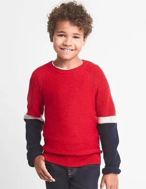 GAP Boys Red Baseball Sweater