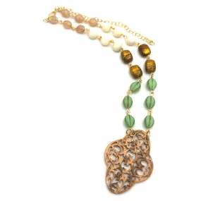 Gilded Beige Aleta Necklace