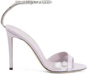 Giuseppe Zanotti crystal-embellished high-heeled sandals Purple