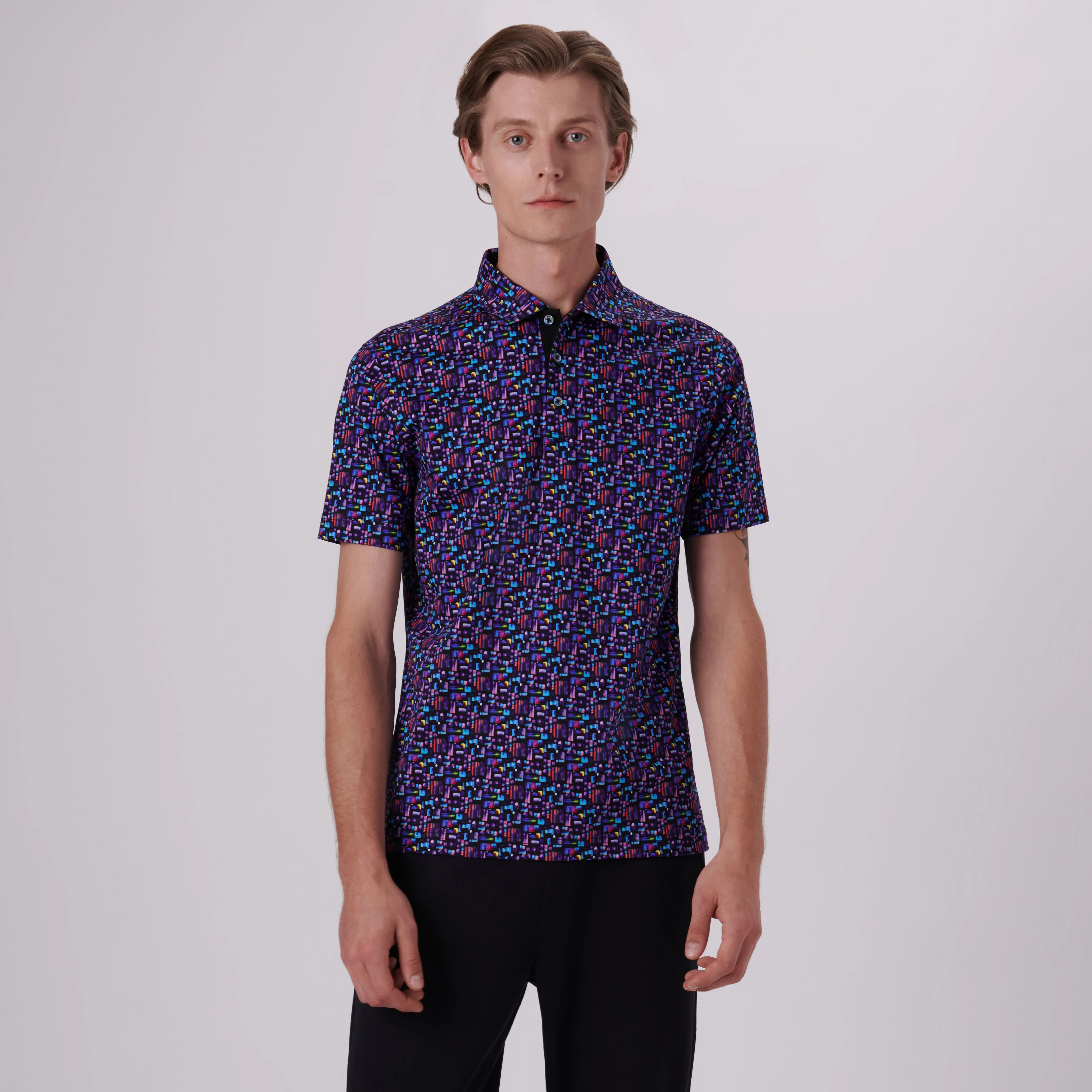 Hendrix Abstract Print Polo Shirt