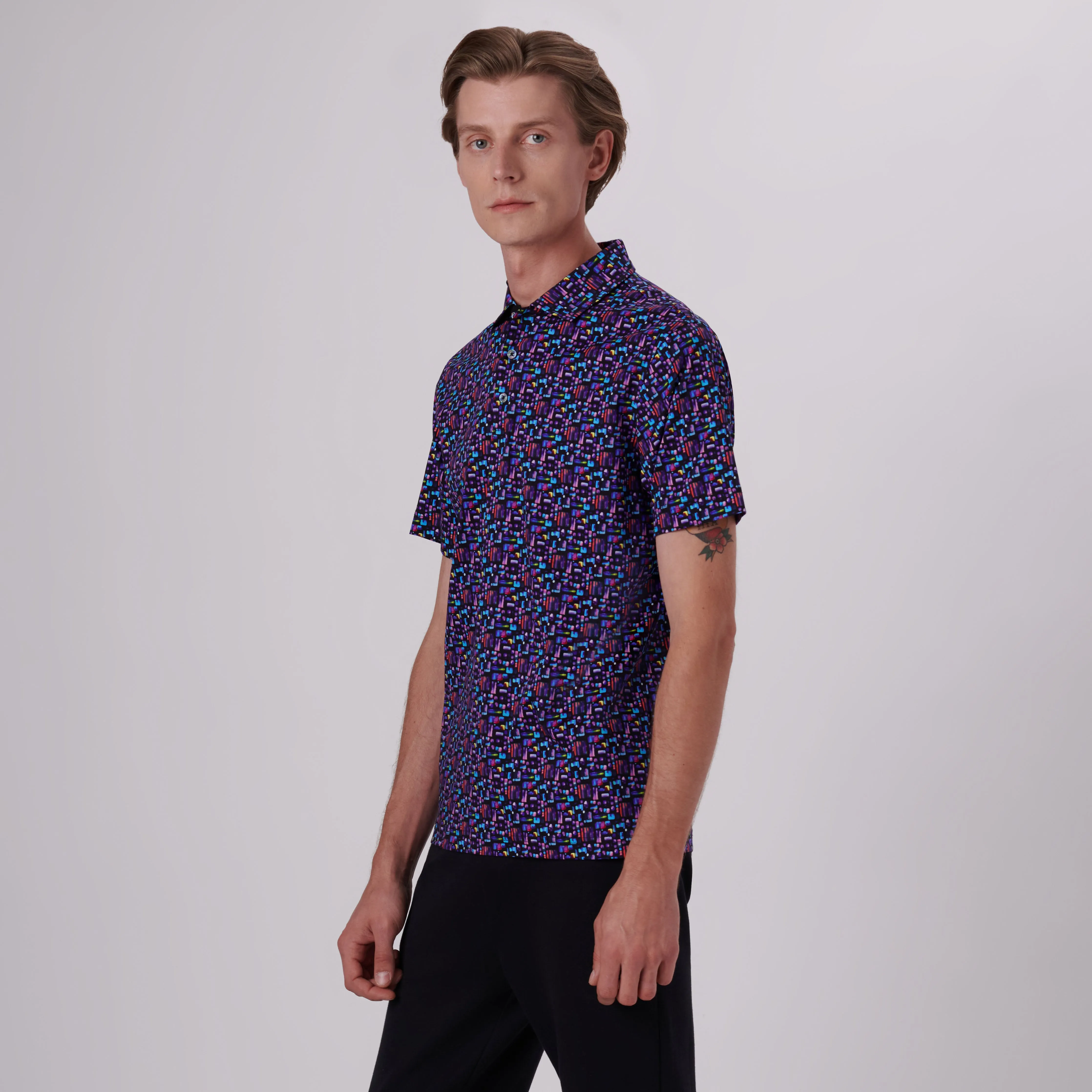 Hendrix Abstract Print Polo Shirt