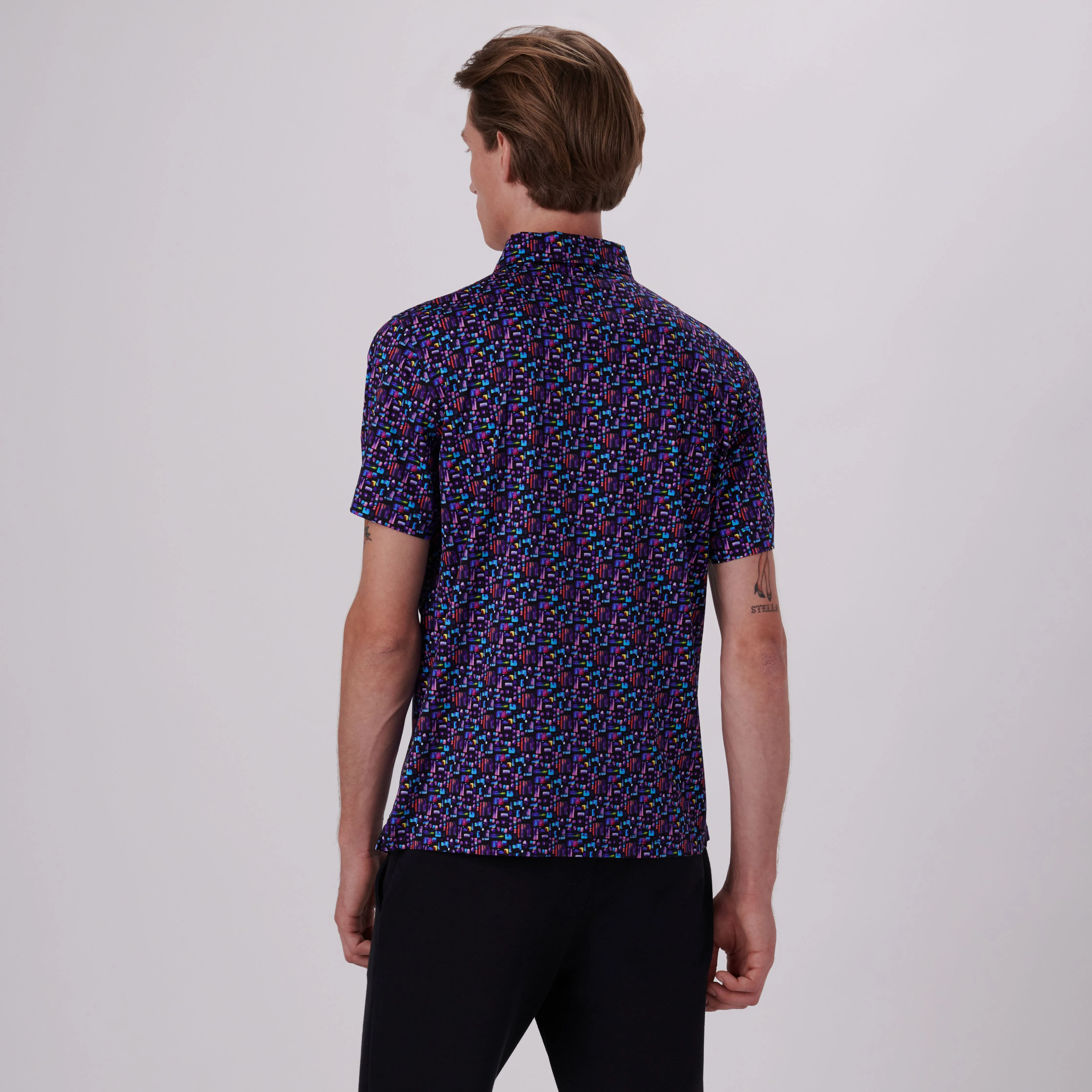 Hendrix Abstract Print Polo Shirt