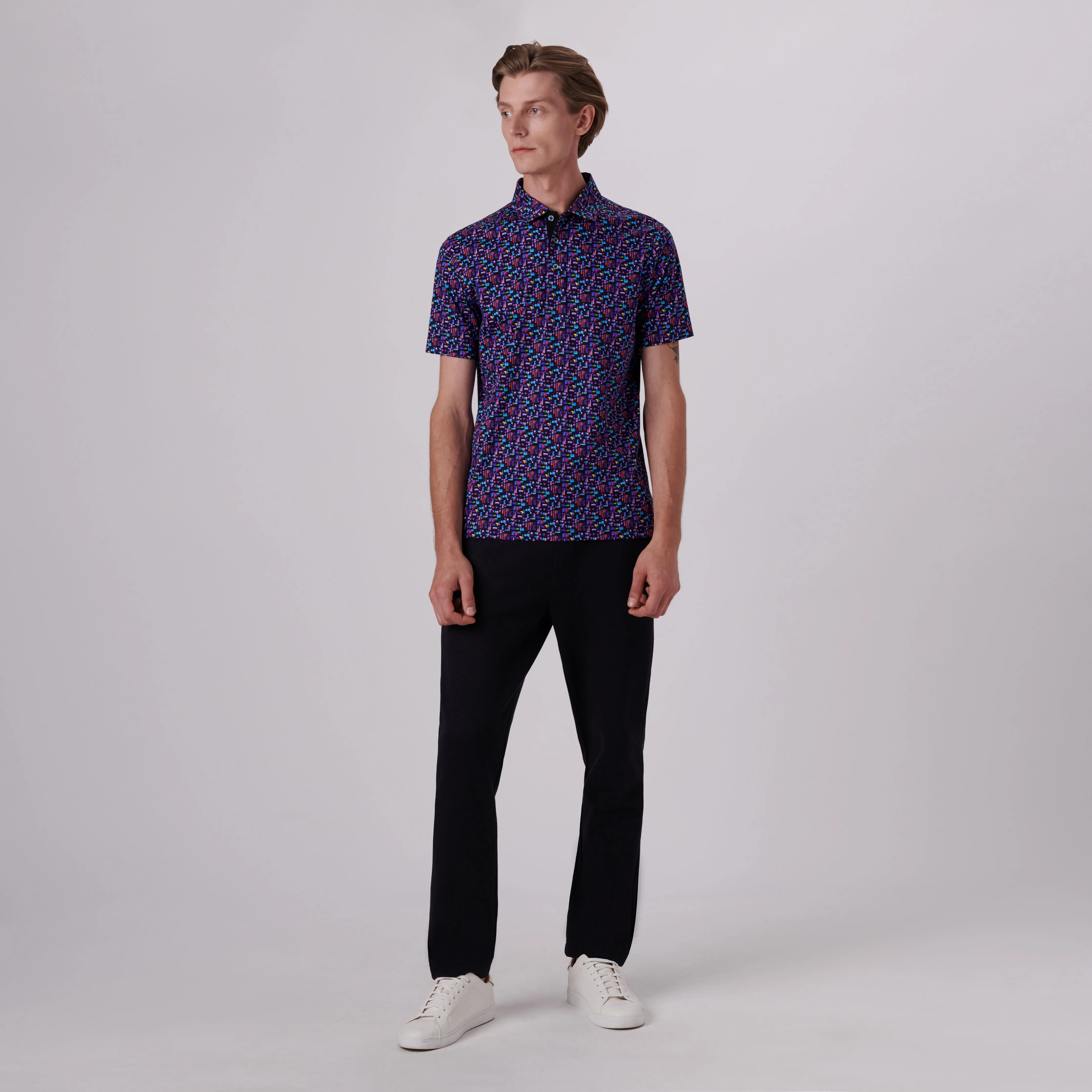 Hendrix Abstract Print Polo Shirt