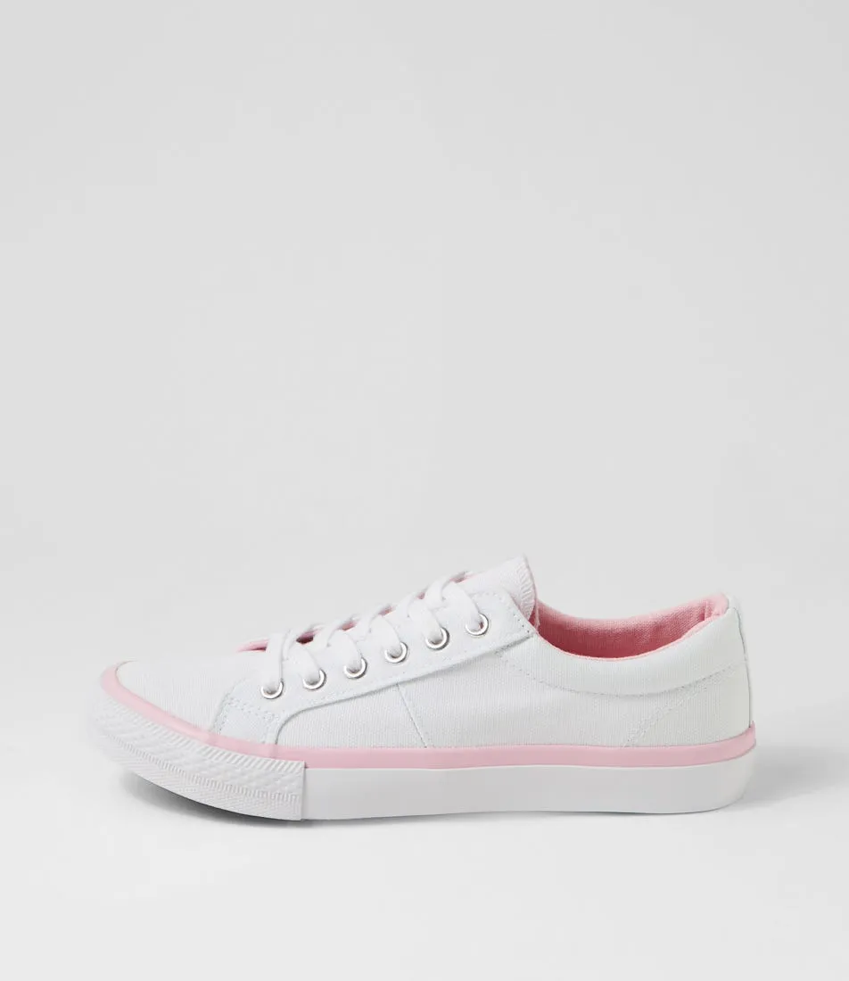 I LOVE BILLY Jaiha White Pink Canvas Sneakers