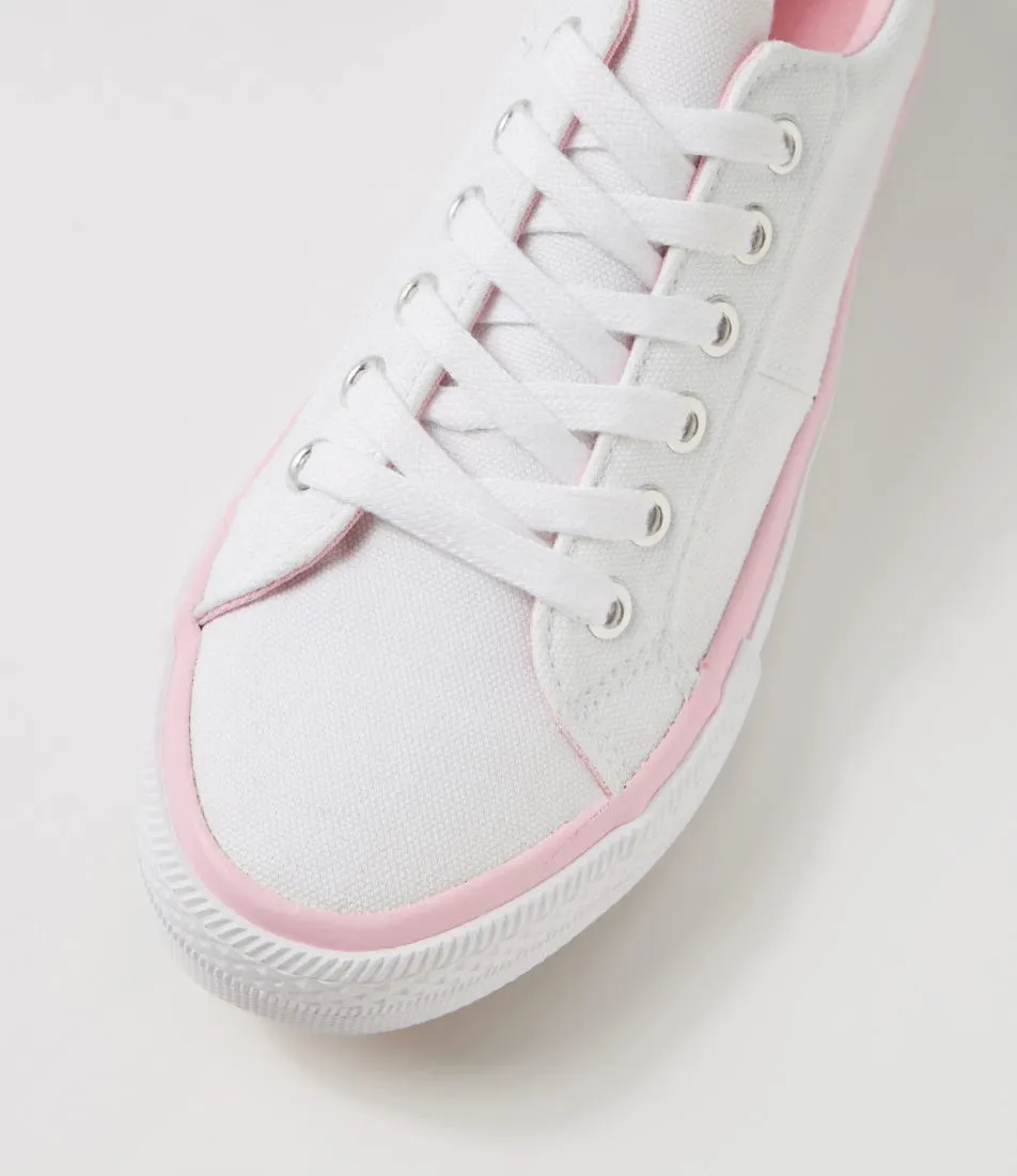 I LOVE BILLY Jaiha White Pink Canvas Sneakers