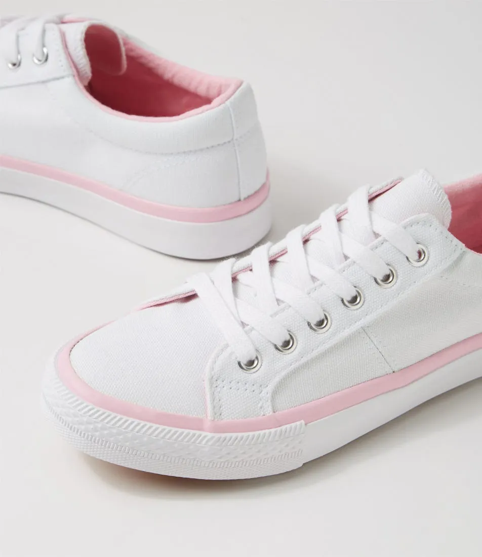 I LOVE BILLY Jaiha White Pink Canvas Sneakers