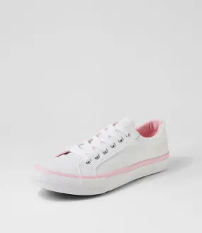 I LOVE BILLY Jaiha White Pink Canvas Sneakers