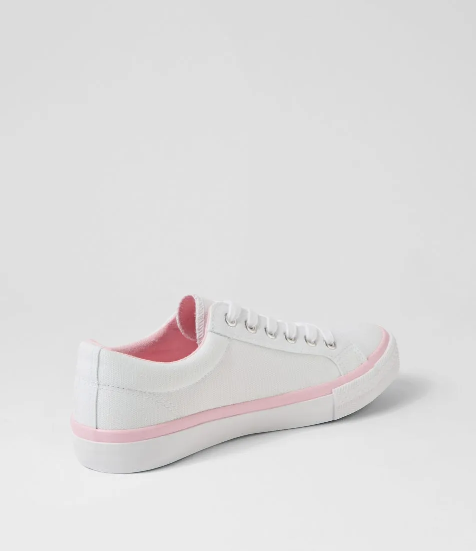 I LOVE BILLY Jaiha White Pink Canvas Sneakers